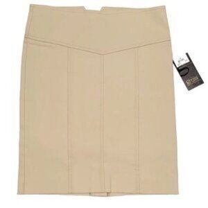 Grass Collection Beige Stretch Pencil Skirt Junior’s Size 1 NWT Preppy